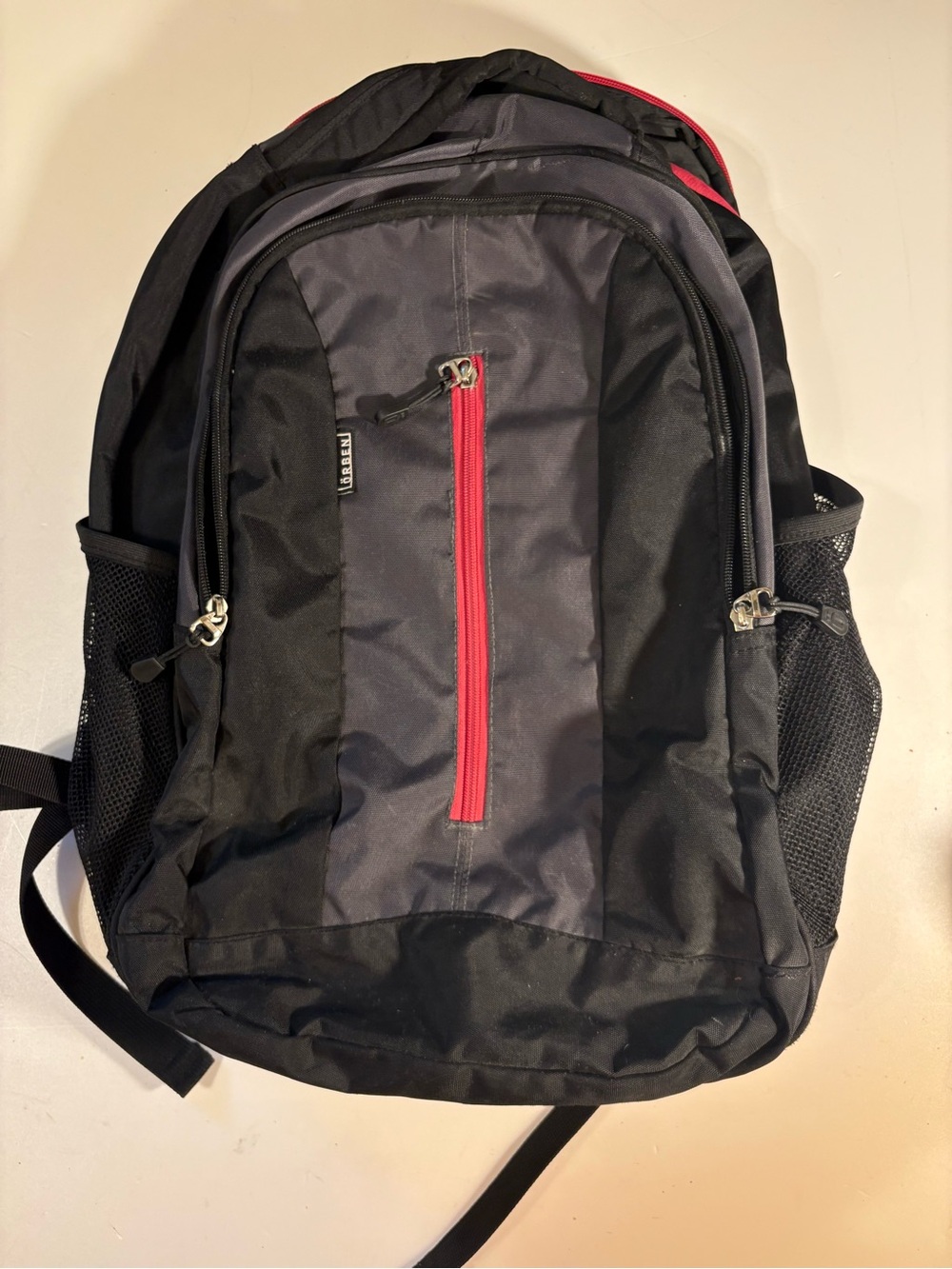 Orben Black & Gray Backpack with pink Accent